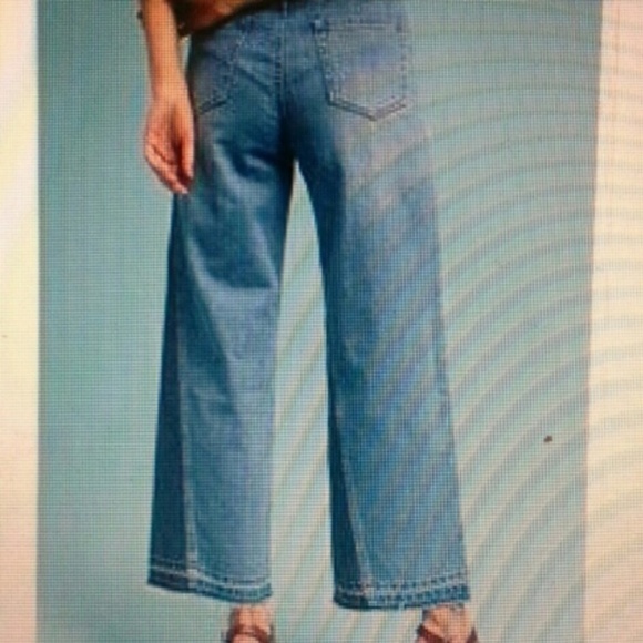 Anthropologie Denim - Pilcro High Waist Wide Leg Jeans Crop 2 Tone